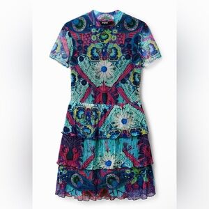 DESIGUAL. M. Christian Lacroix Short Layered Dress- Size S